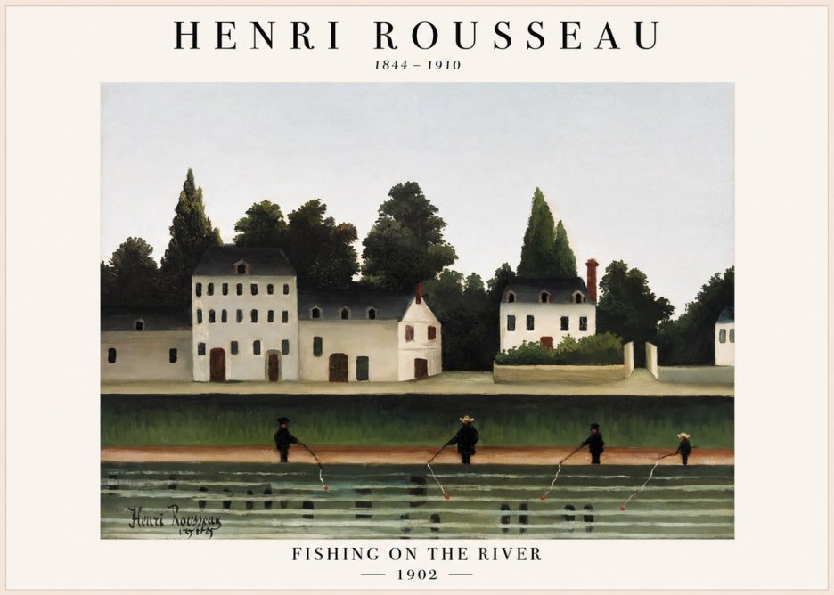 Rousseau Fishing on the River No1 - Poszter