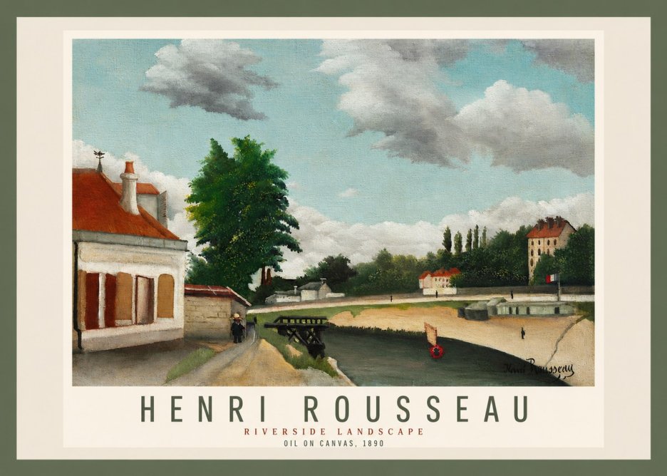 Rousseau Riverside Landscape No4 - Poszter
