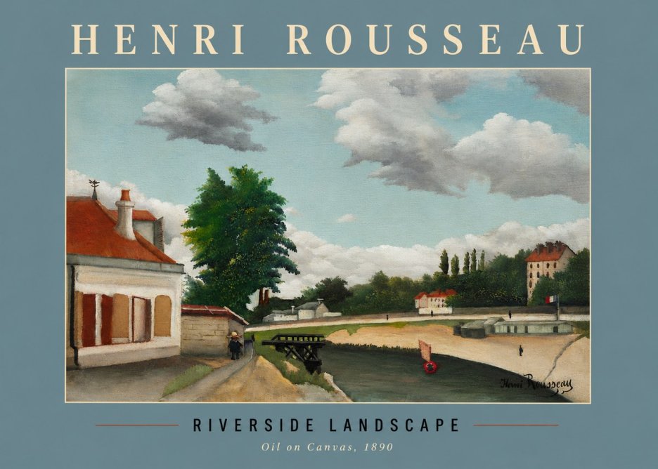 Rousseau Riverside Landscape No6 - Poszter
