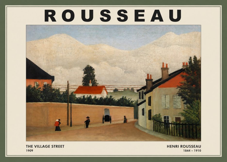 Rousseau The Village Street No2 - Poszter
