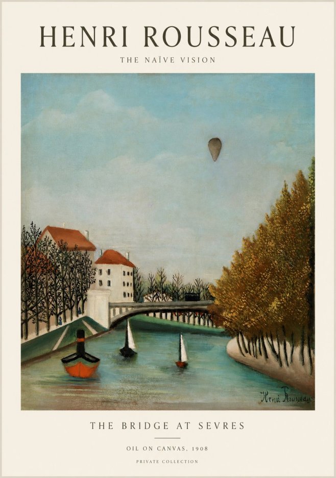 Rousseau The Bridge at Sevres No1 - Poszter