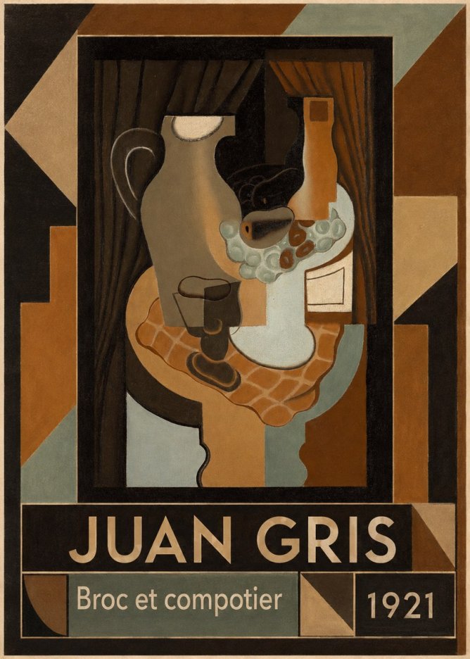 Juan Gris Broc Et Compotier No1 - Poszter