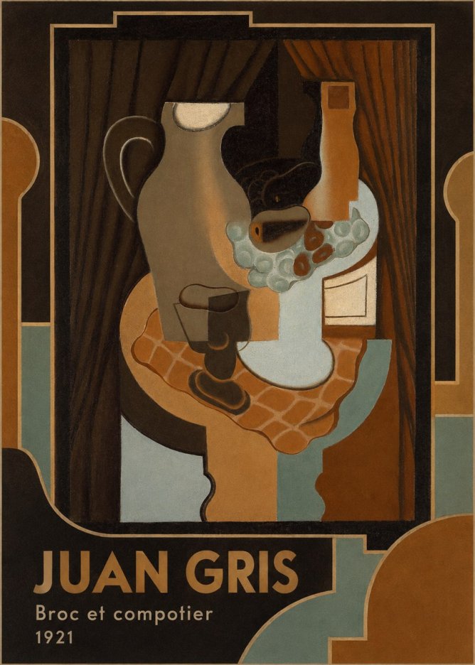 Juan Gris Broc Et Compotier No4 - Poszter