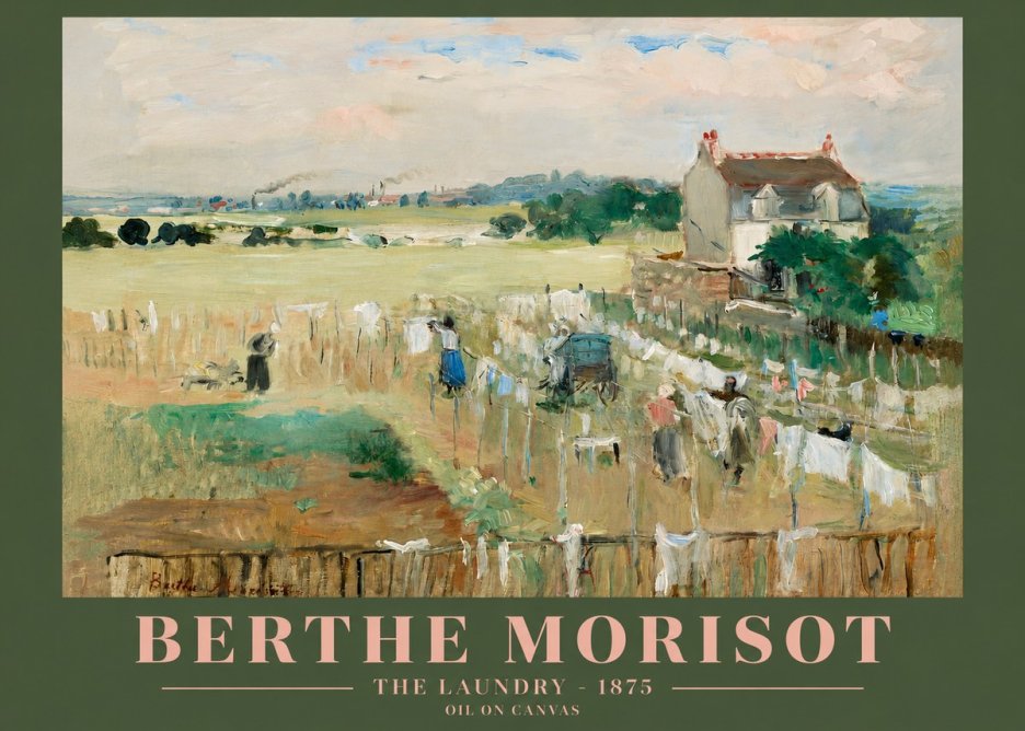 Berthe Morisot The Laundry - 1875 No2 - Poszter