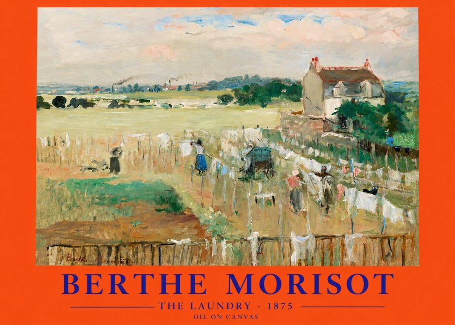 Berthe Morisot The Laundry - 1875 No3 - Poszter