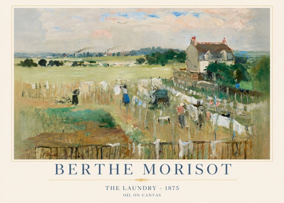 Berthe Morisot The Laundry - 1875 No4 - Poszter