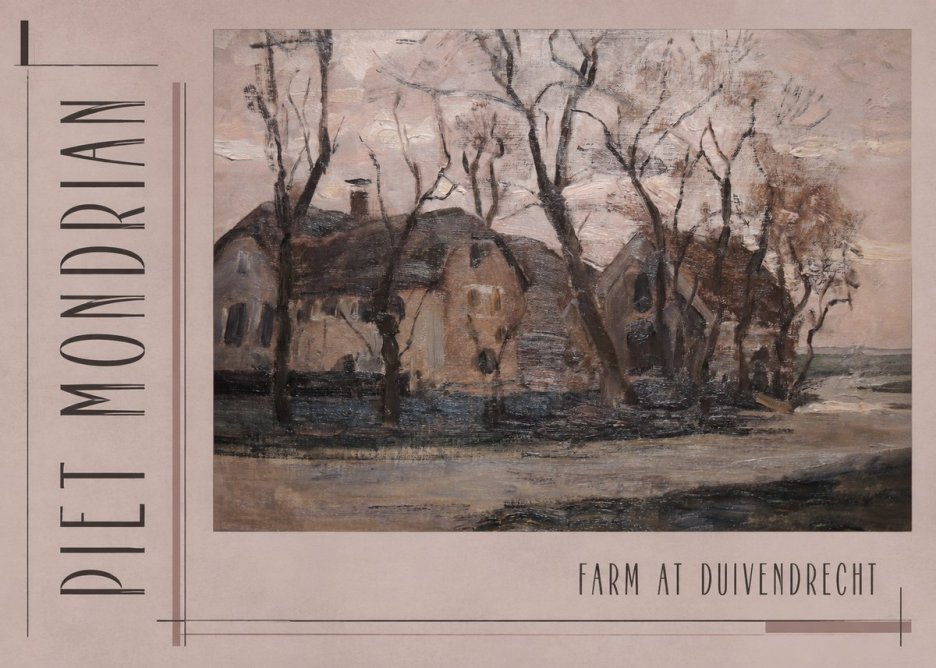 Piet Mondrian Farm at Duivendrecht No3 - Poszter