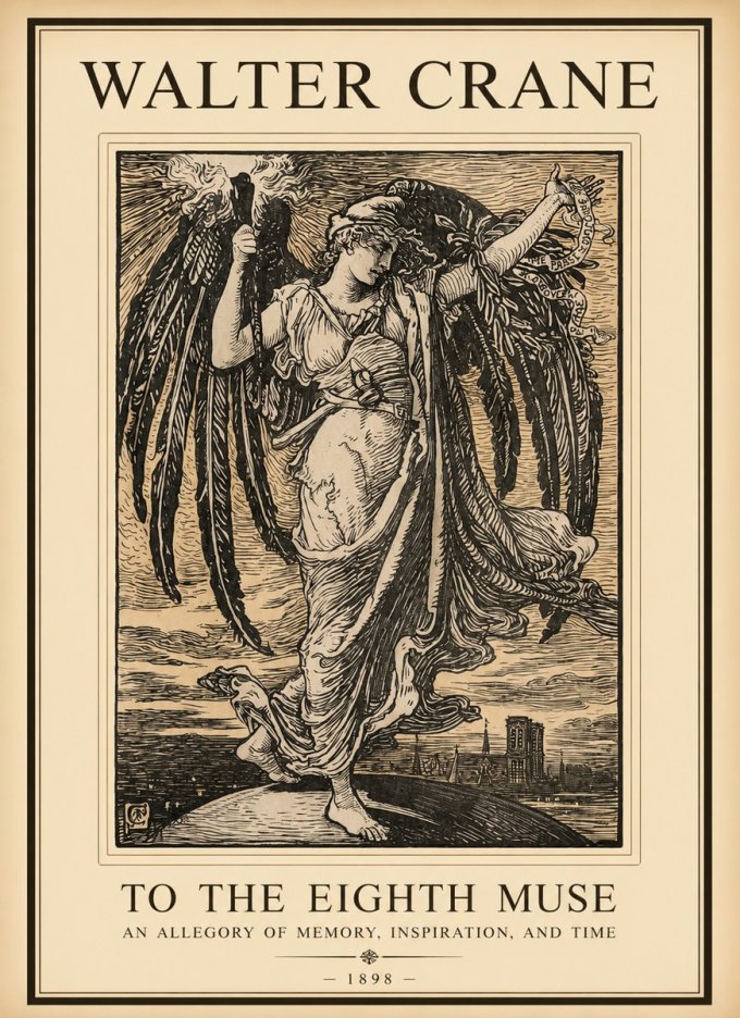 Walter Crane To the Eighth Muse No1 - Poszter
