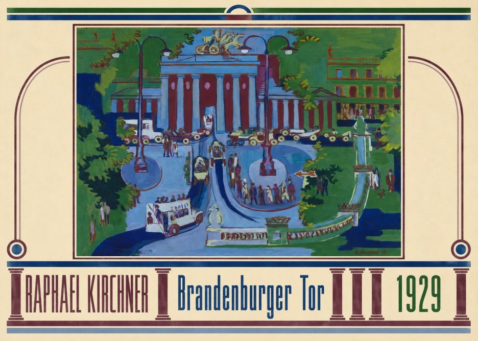 Raphael Kirchner Brandenburger Tor 1929 No3 - Poszter