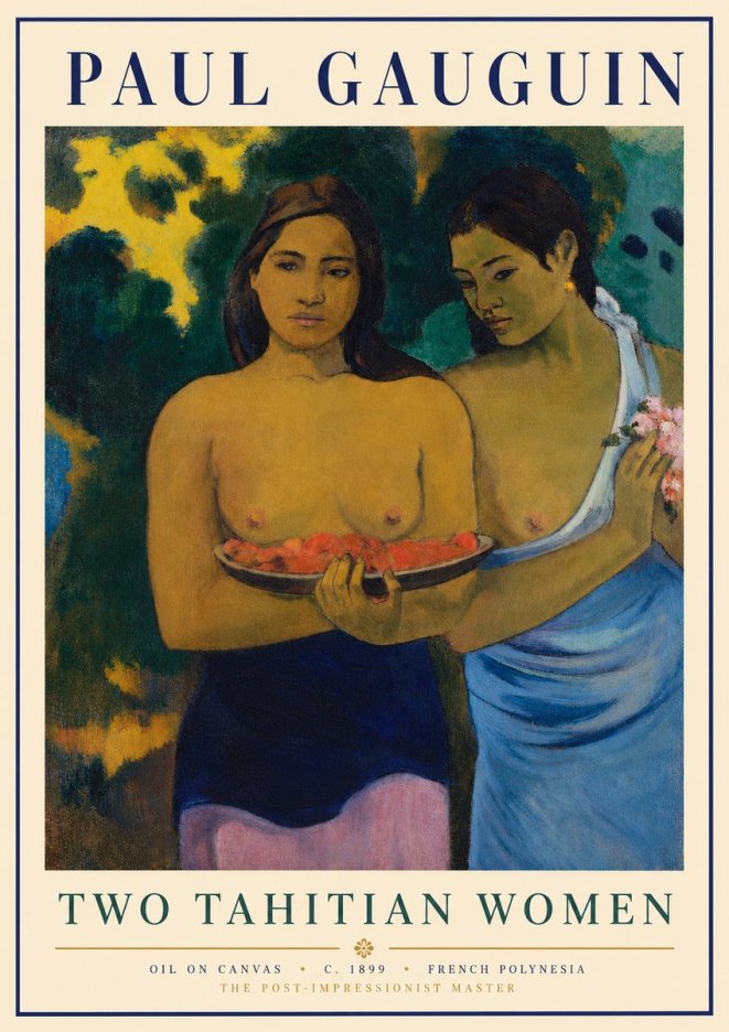 Paul Gauguin Two Tahitian Women I No4 - Poszter