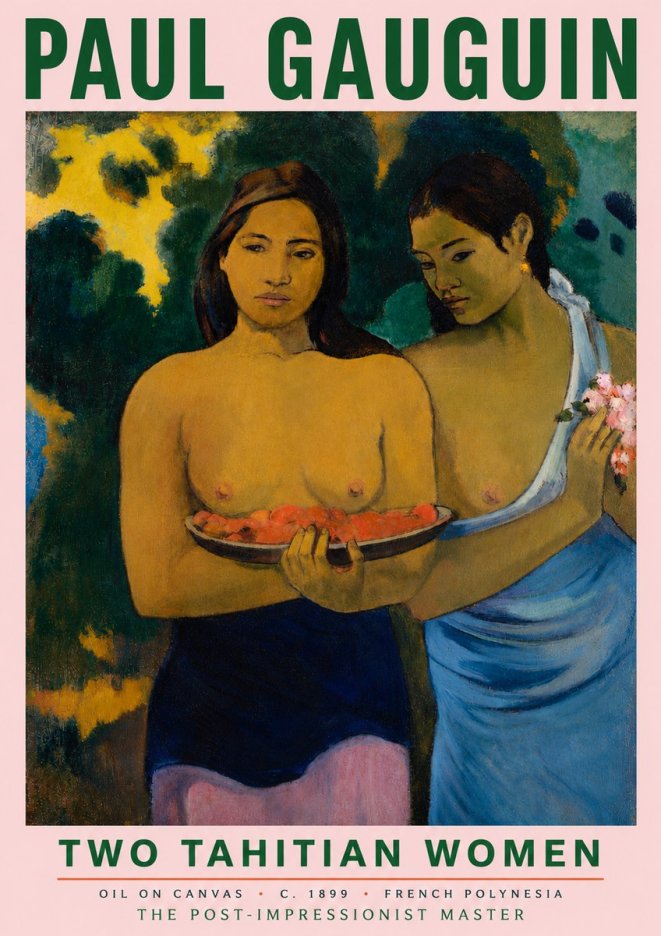 Paul Gauguin Two Tahitian Women I No5 - Poszter