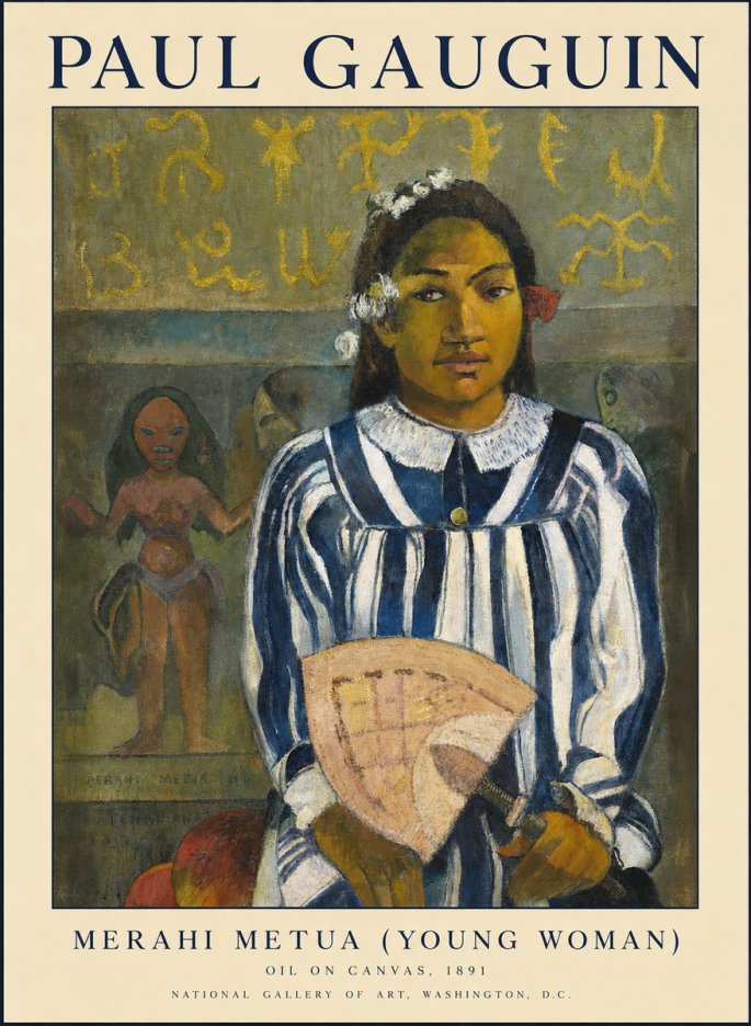 Paul Gauguin Merahi Metua (Young Woman) No1 - Poszter