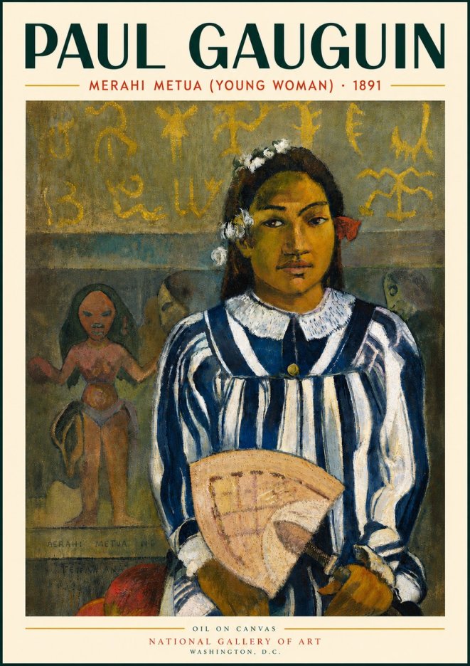 Paul Gauguin Merahi Metua (Young Woman) No3 - Poszter