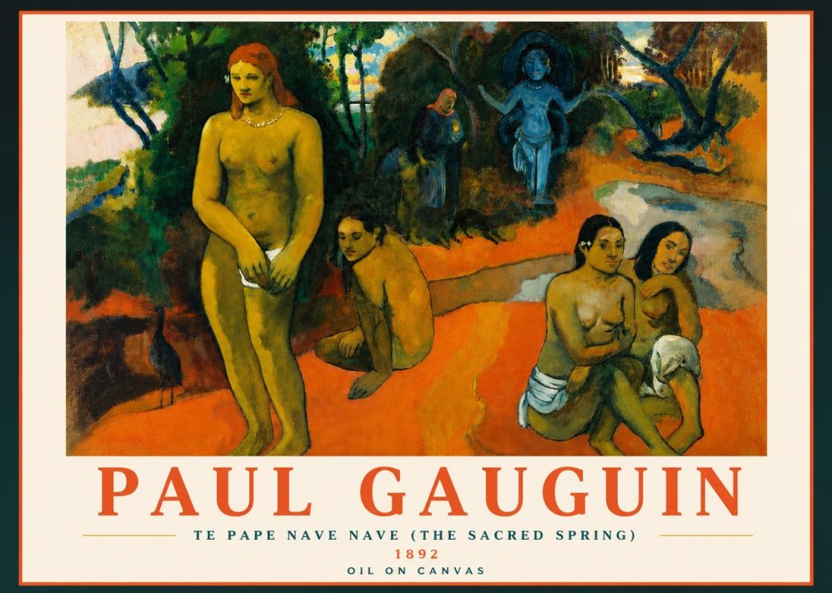 Paul Gauguin Te Pape Nave Nave (the Sacred Spring) No5 - Poszter