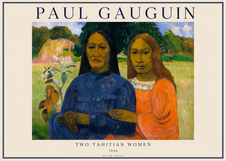 Paul Gauguin Two Tahitian Women II No1 - Poszter