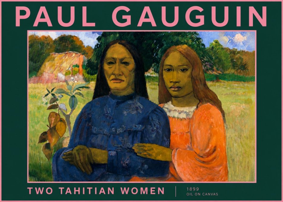 Paul Gauguin Two Tahitian Women II No3 - Poszter