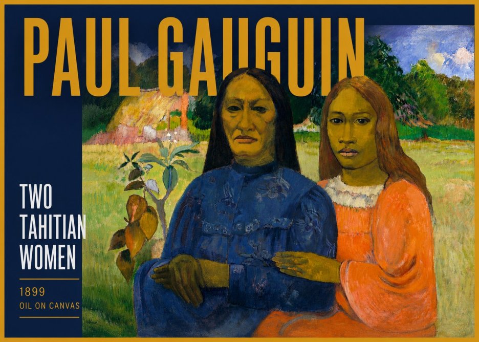 Paul Gauguin Two Tahitian Women II No4 - Poszter