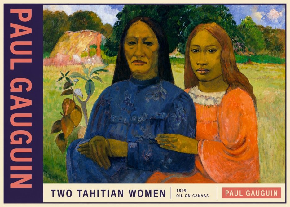 Paul Gauguin Two Tahitian Women II No5 - Poszter