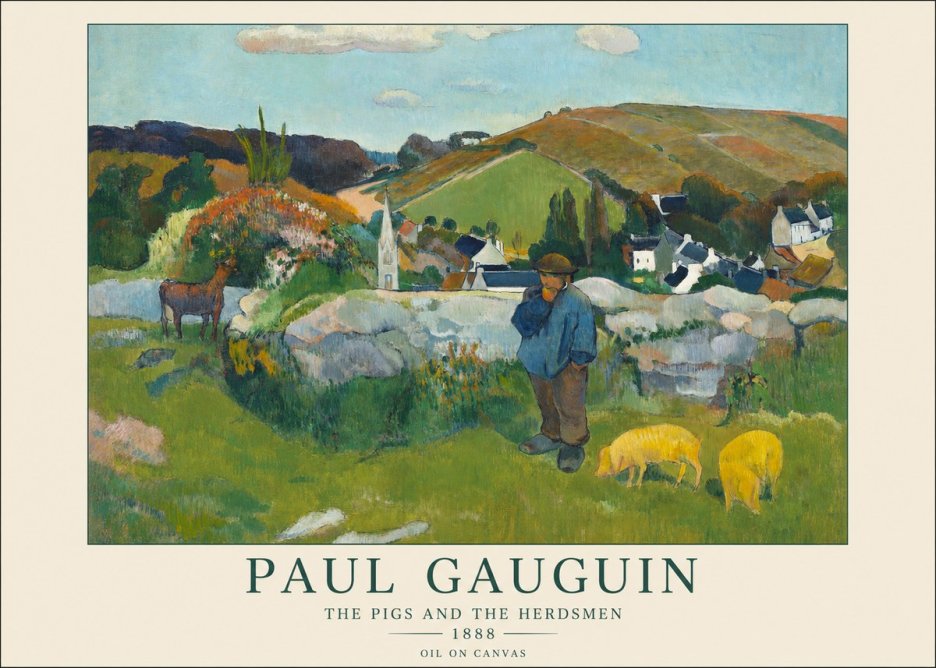 Paul Gauguin The Pigs and the Herdsmen No1 - Poszter