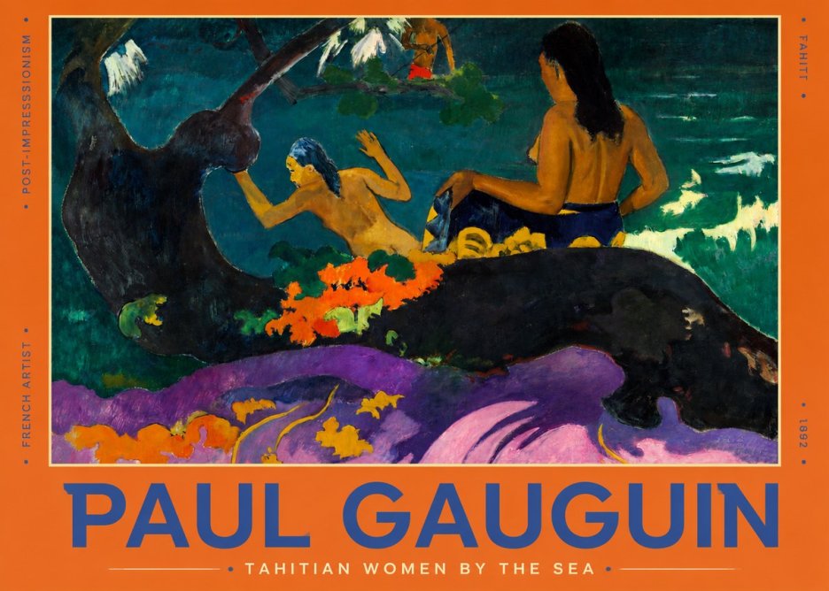 Paul Gauguin Tahitian Women by the Sea No2 - Poszter
