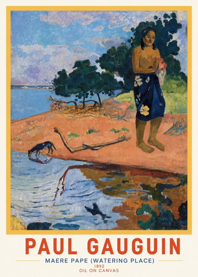 Paul Gauguin Maere Pape (Watering Place) No3 - Poszter