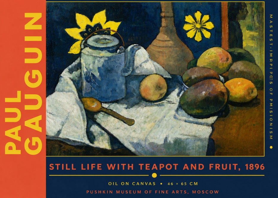 Paul Gauguin Still Life with Teapot and Fruit, 1896 No6 - Poszter