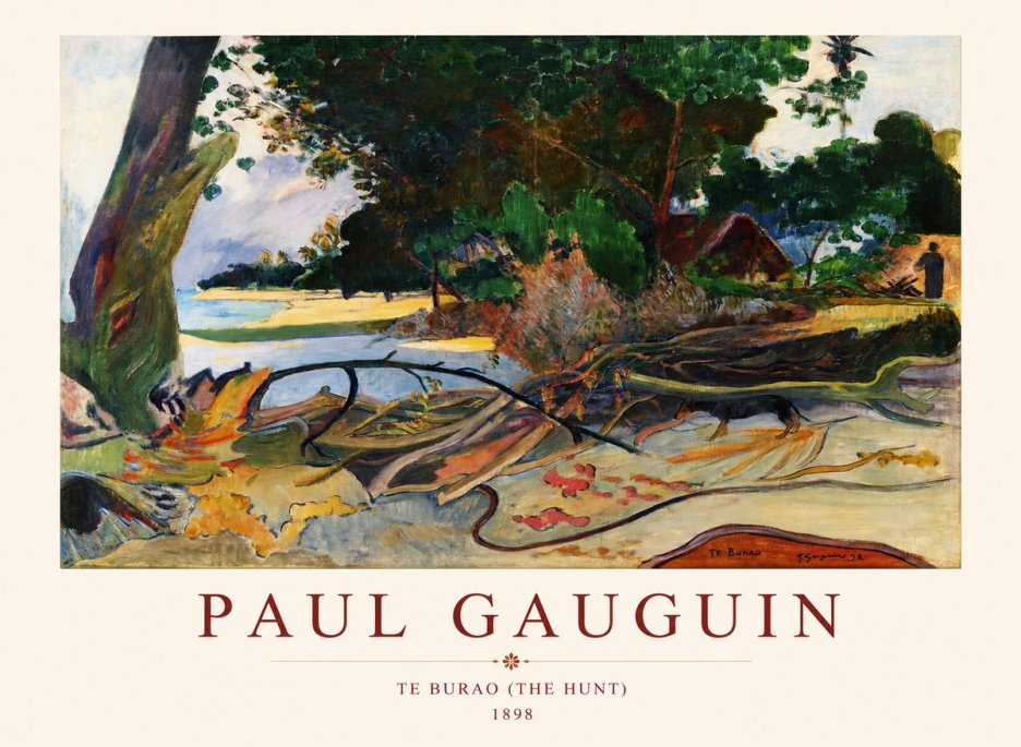 Paul Gauguin Te Burao (the Hunt) No1 - Poszter