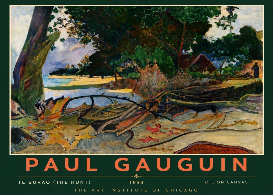 Paul Gauguin Te Burao (the Hunt) No4 - Poszter