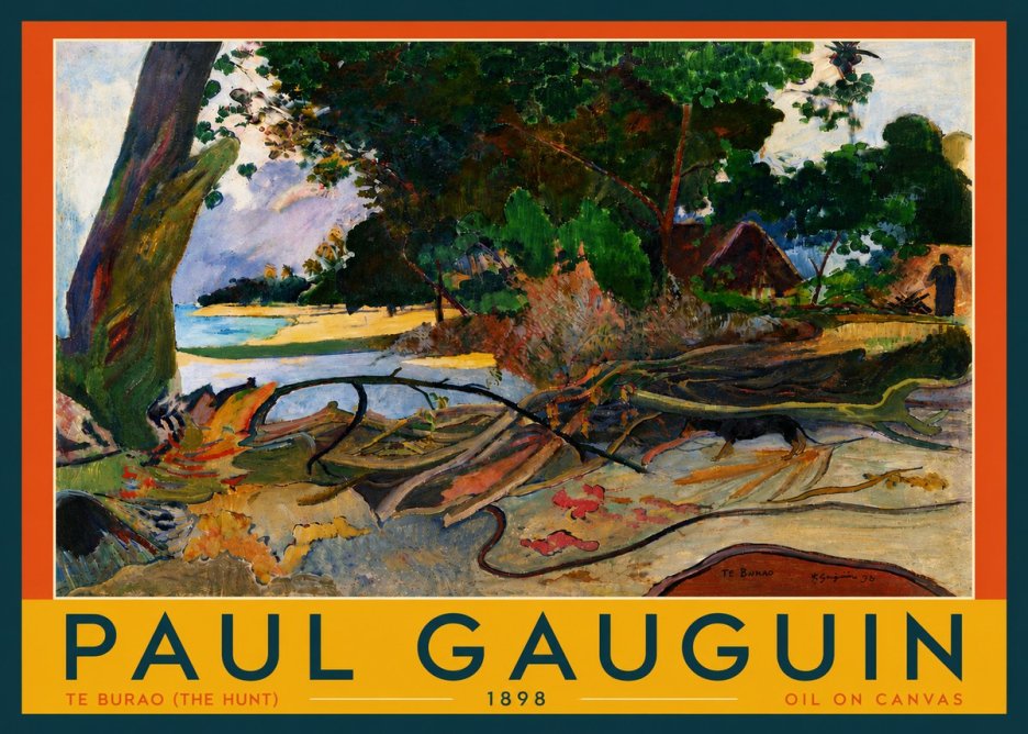 Paul Gauguin Te Burao (the Hunt) No6 - Poszter