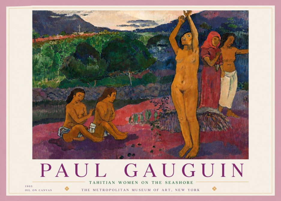 Paul Gauguin Tahitian Women on the Seashore No5 - Poszter