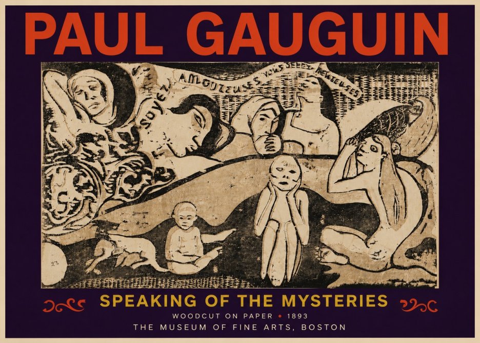 Paul Gauguin Speaking of the Mysteries No6 - Poszter