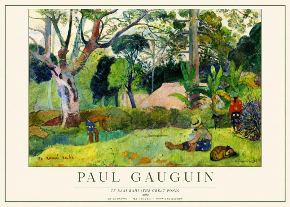 Paul Gauguin Te Ra'ai Rahi (the Great Pond) No1 - Poszter