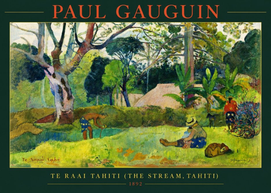 Paul Gauguin Te Ra'ai Rahi (the Great Pond) No3 - Poszter