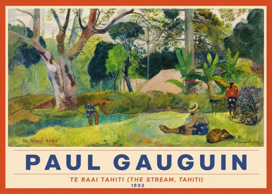 Paul Gauguin Te Ra'ai Rahi (the Great Pond) No4 - Poszter