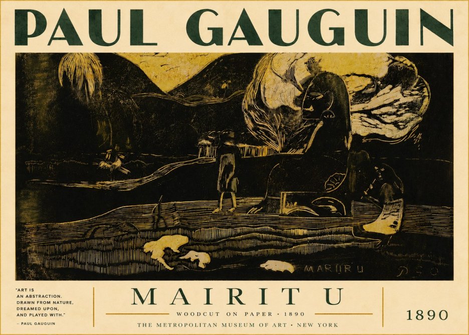 Paul Gauguin Mairit U No4 - Poszter