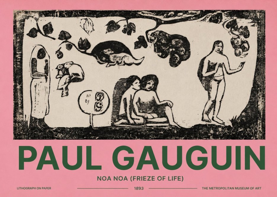 Paul Gauguin Noa Noa (Frieze of Life) No2 - Poszter
