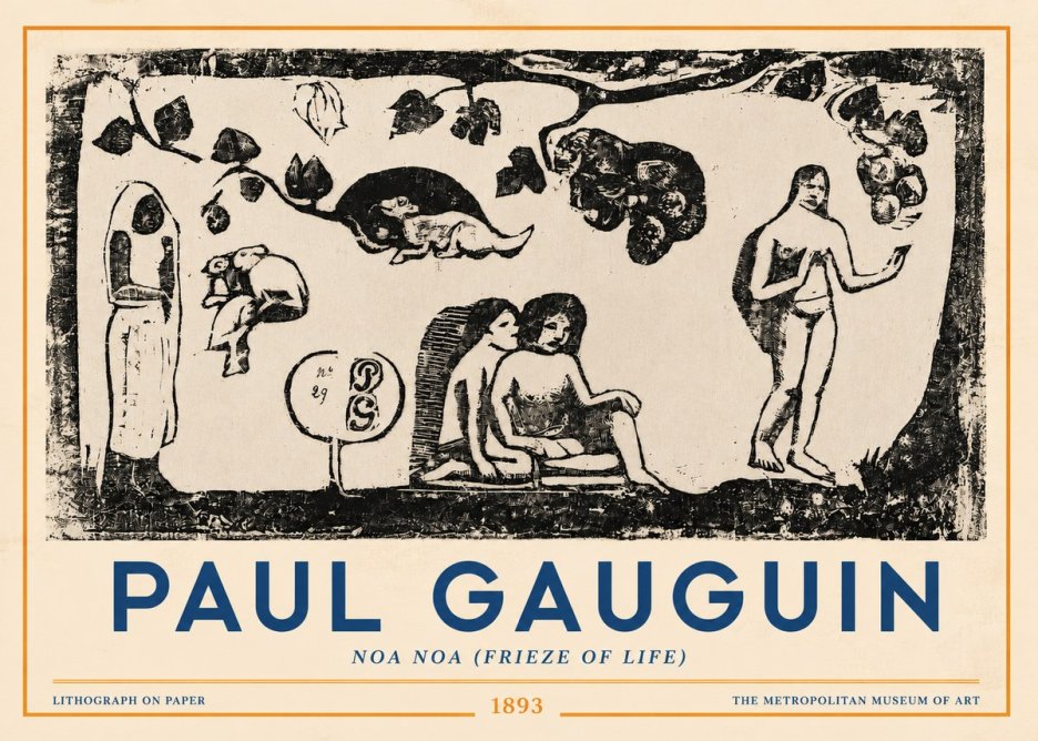 Paul Gauguin Noa Noa (Frieze of Life) No3 - Poszter