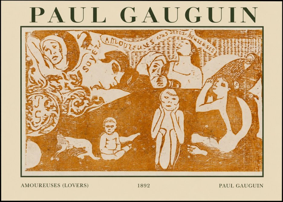 Paul Gauguin Amoureuses (Lovers) No1 - Poszter