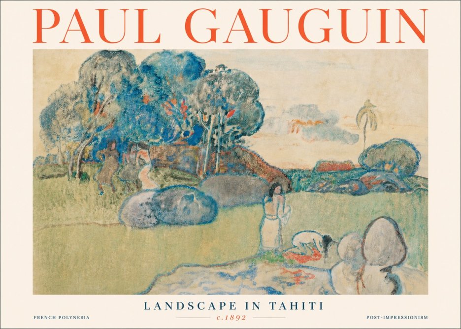 Paul Gauguin Landscape in Tahiti I No4 - Poszter