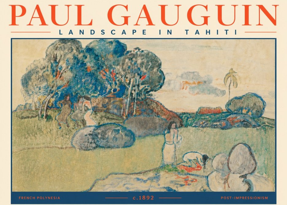 Paul Gauguin Landscape in Tahiti I No5 - Poszter