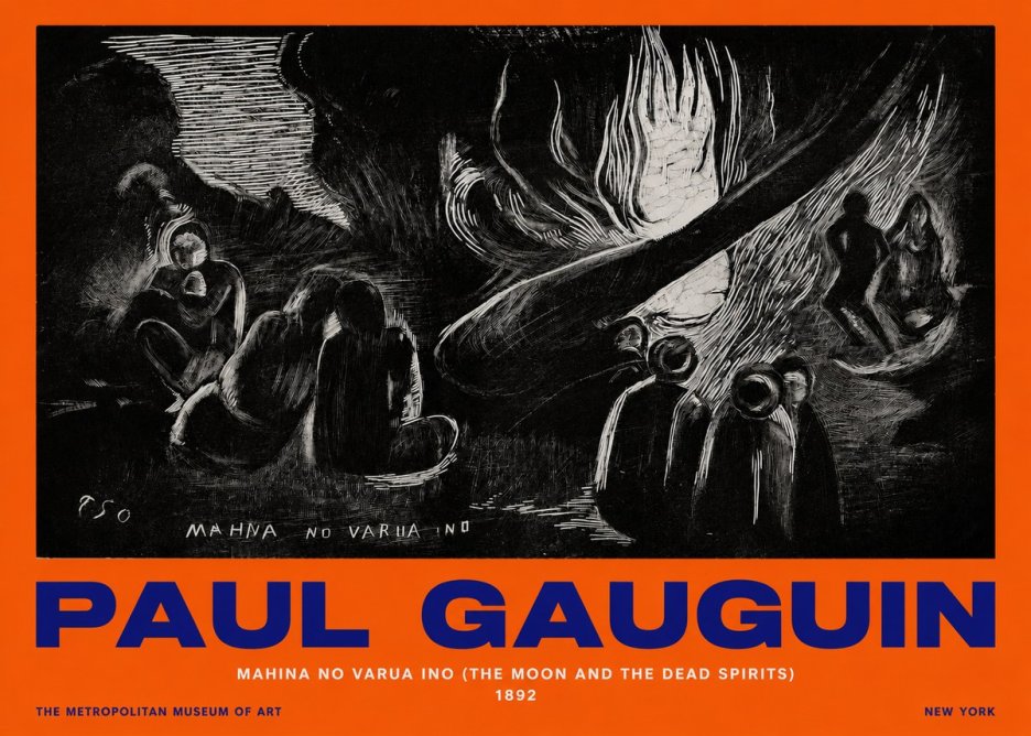 Paul Gauguin Mahina No Varua Ino (the Moon and the Dead Spirits) No2 - Poszter