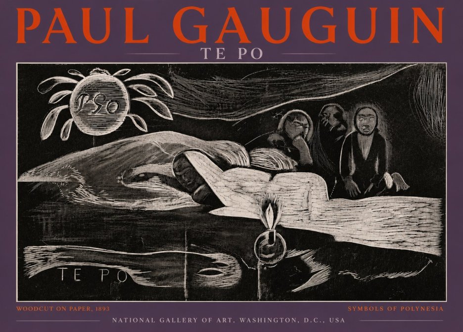 Paul Gauguin Te Po No4 - Poszter