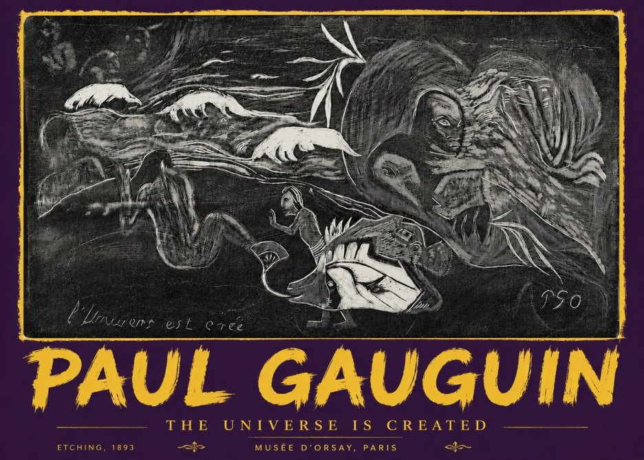 Paul Gauguin The Universe Is Created I No5 - Poszter