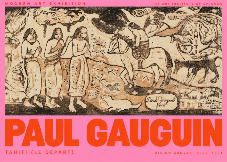 Paul Gauguin Tahitian Scene (Ia Orana Maria) No3 - Poszter