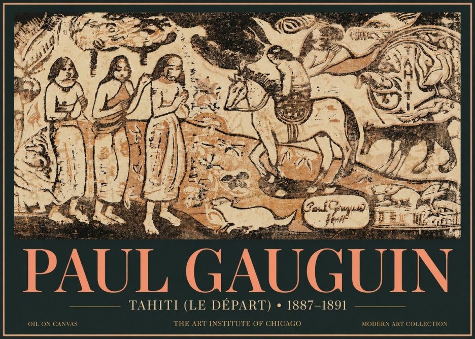 Paul Gauguin Tahitian Scene (Ia Orana Maria) No4 - Poszter