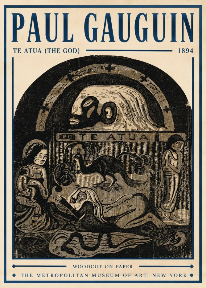 Paul Gauguin Te Atua (the God) No5 - Poszter