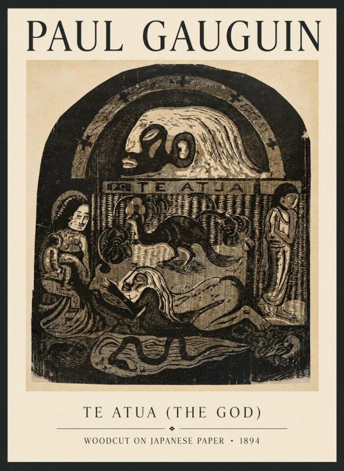 Paul Gauguin Te Atua (the God) No6 - Poszter