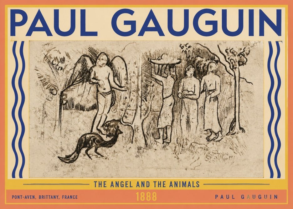Paul Gauguin The Angel and the Animals No3 - Poszter