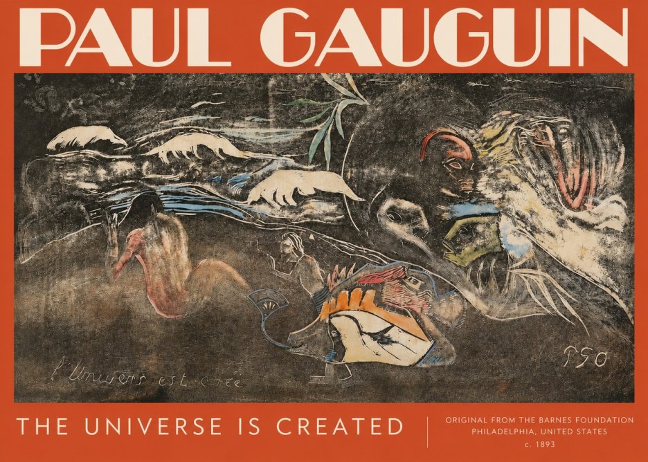 Paul Gauguin The Universe Is Created II No3 - Poszter