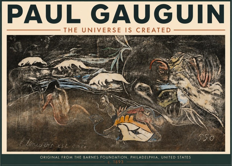 Paul Gauguin The Universe Is Created II No4 - Poszter
